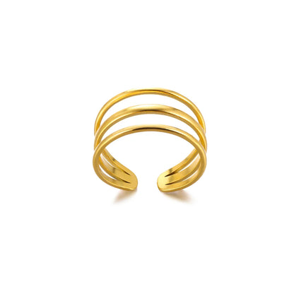 Exaggerated Butterfly Stainless Steel Ring For Women Heart Flower